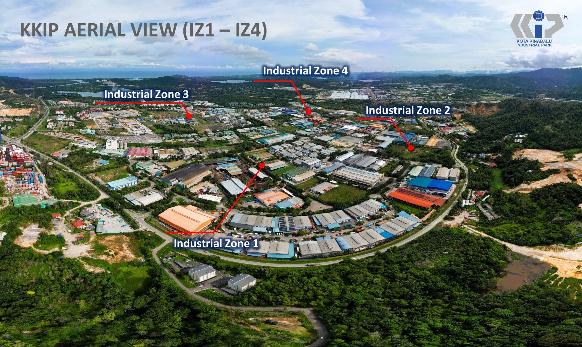 KKIP aerial view of Industrial Zones 1 to 4
