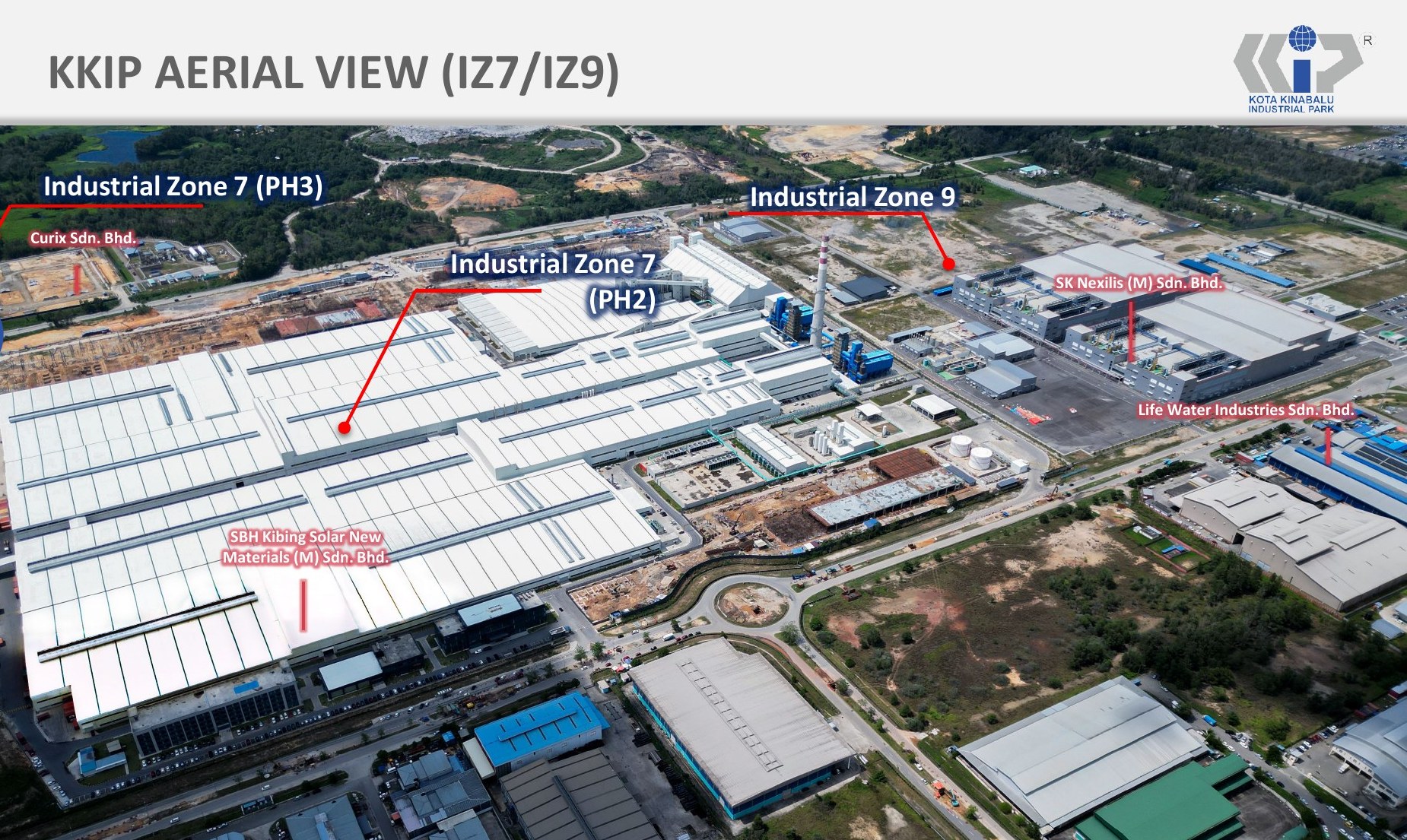 KKIP aerial view of Industrial Zones 7 and 9