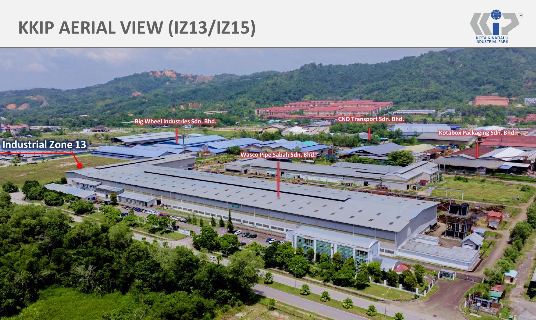 KKIP aerial view of Industrial Zones 13 and 15
